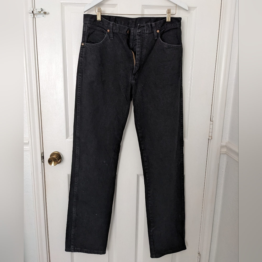 Wrangler Men's Black Straight Jeans